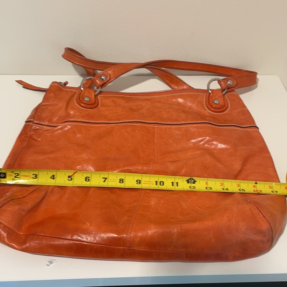 Well loved orange Coach bag - Picture 7 of 16